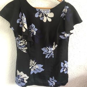 Banana republic blouse blue black